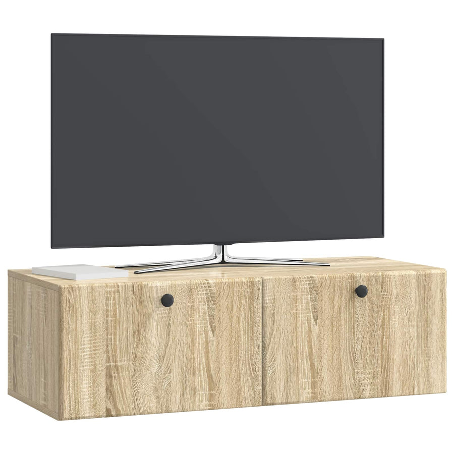 Wandbeugel TV-kast Sonoma Eiken 98 x 41 x 30 cm Bewerkt hout