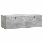 Wandkast TV 98x41x30 cm betongrijs bewerkt hout