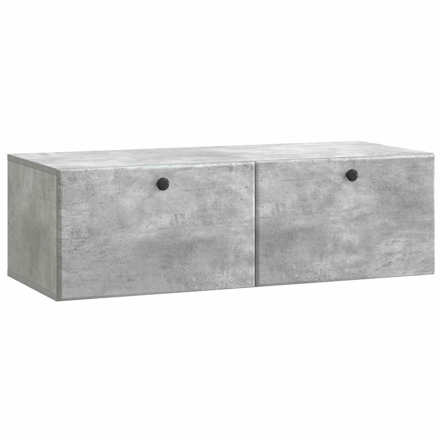 Wandbeugel TV-kast Betongrijs 98 x 41 x 30 cm Bewerkt hout