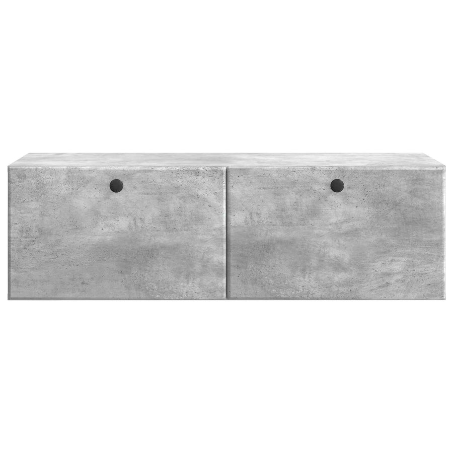 Wandbeugel TV-kast Betongrijs 98 x 41 x 30 cm Bewerkt hout