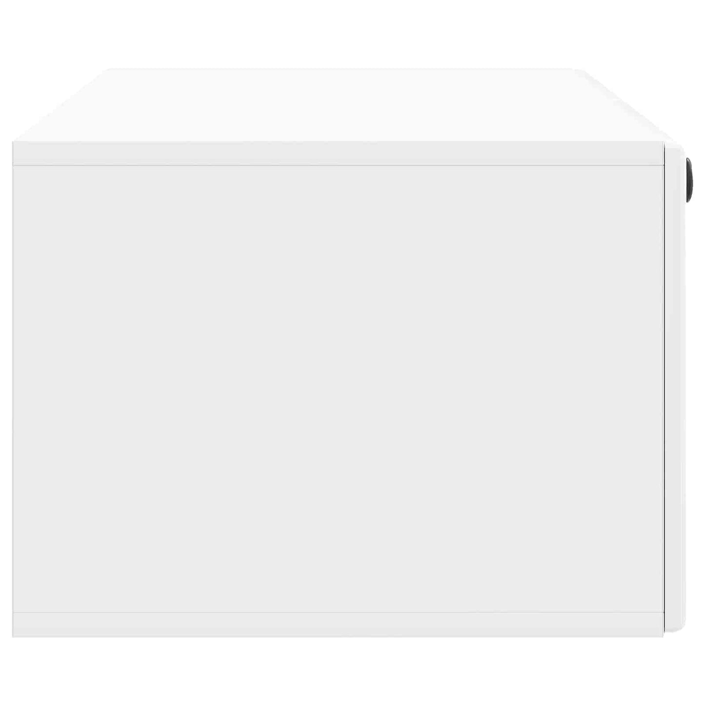 Wandbeugel TV-kast Hoogglans Wit 98 x 41 x 30 cm Bewerkt hout