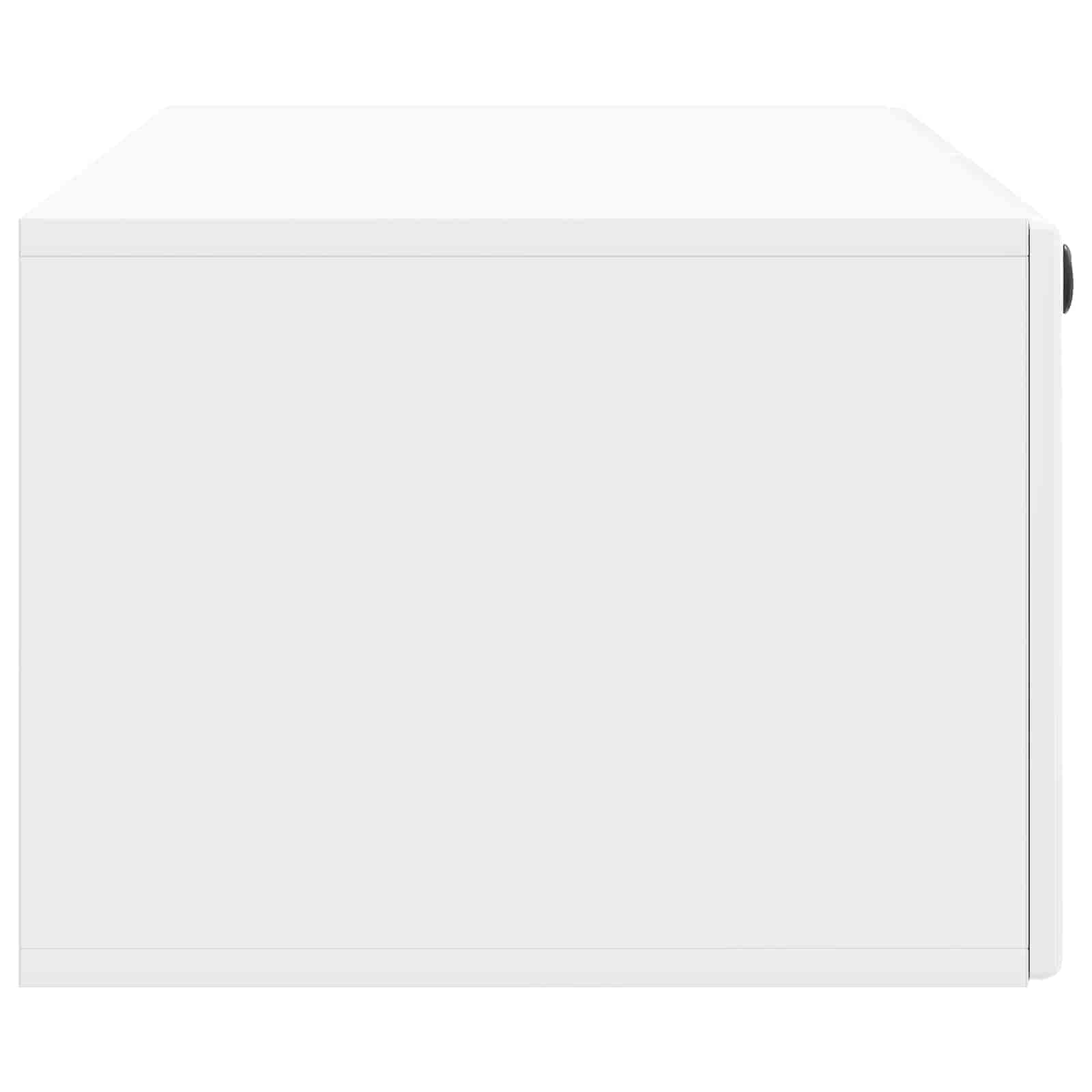 Wandbeugel TV-kast Hoogglans Wit 98 x 41 x 30 cm Bewerkt hout