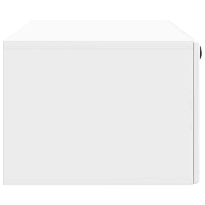 Wandbeugel TV-kast Hoogglans Wit 98 x 41 x 30 cm Bewerkt hout