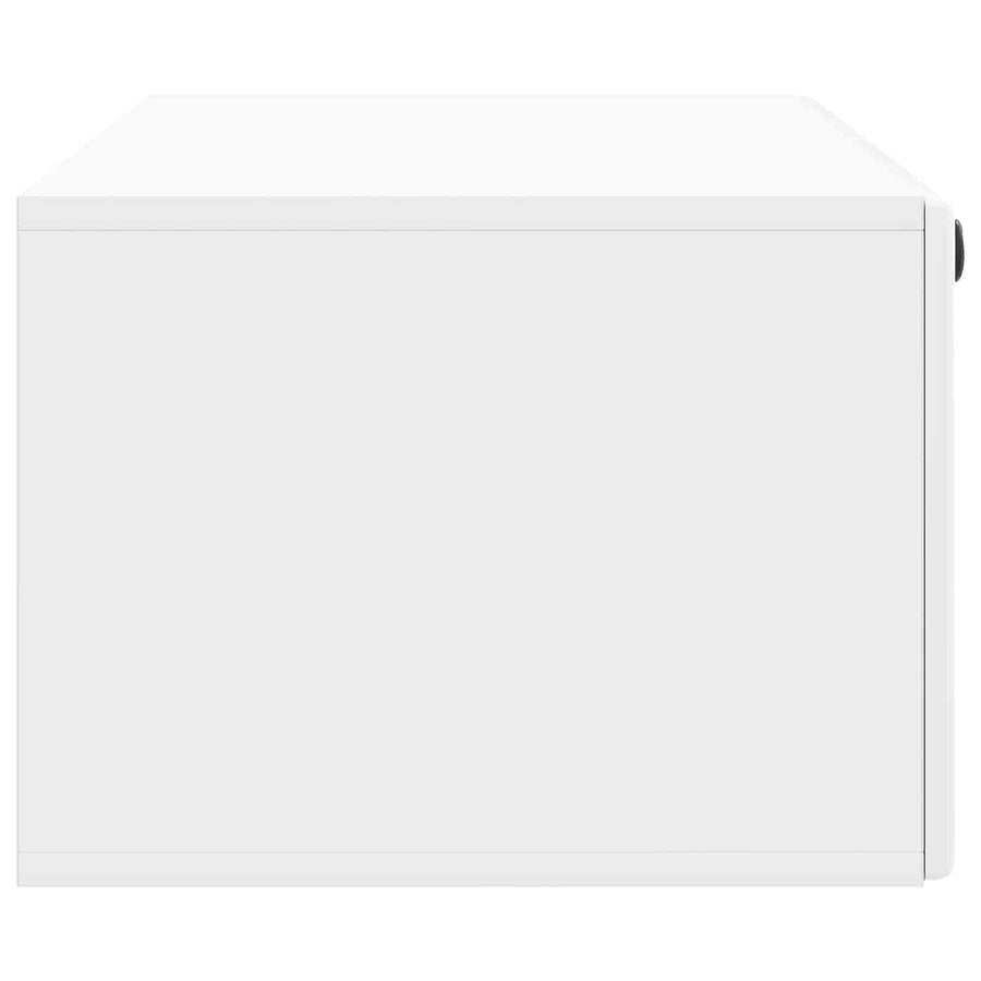 Wandbeugel TV-kast Hoogglans Wit 98 x 41 x 30 cm Bewerkt hout