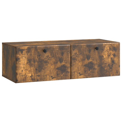 Wandbeugel TV-kast Gerookt eiken 98 x 41 x 30 cm Bewerkt hout
