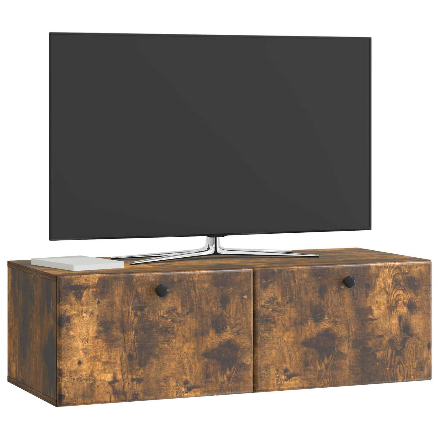 Wandbeugel TV-kast Gerookt eiken 98 x 41 x 30 cm Bewerkt hout