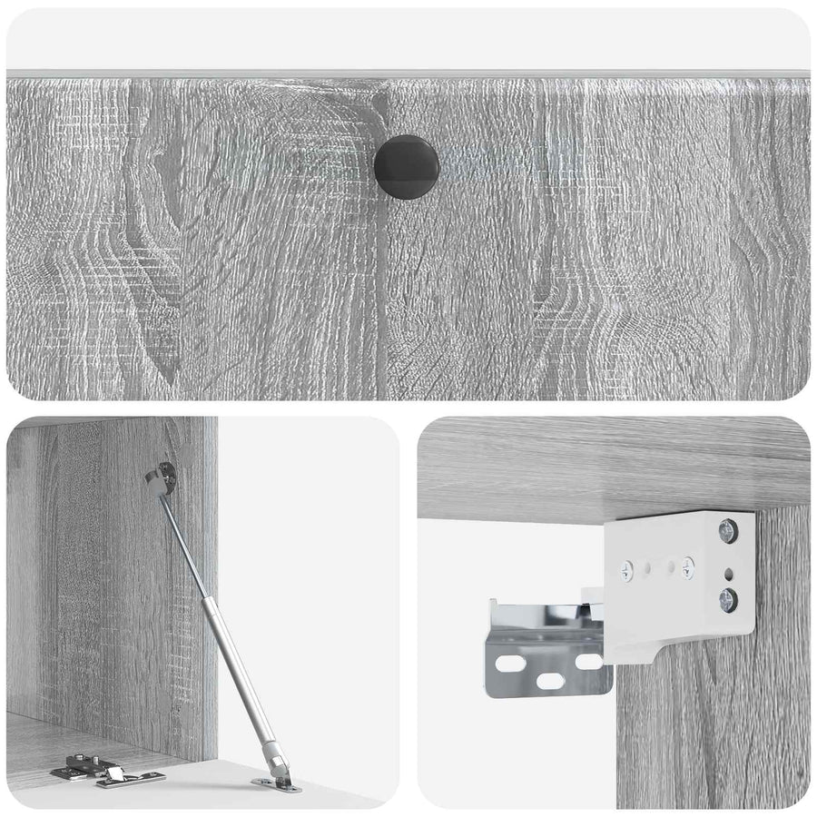 Wandbeugel TV-kast Grijs sonoma 98 x 41 x 30 cm Bewerkt hout