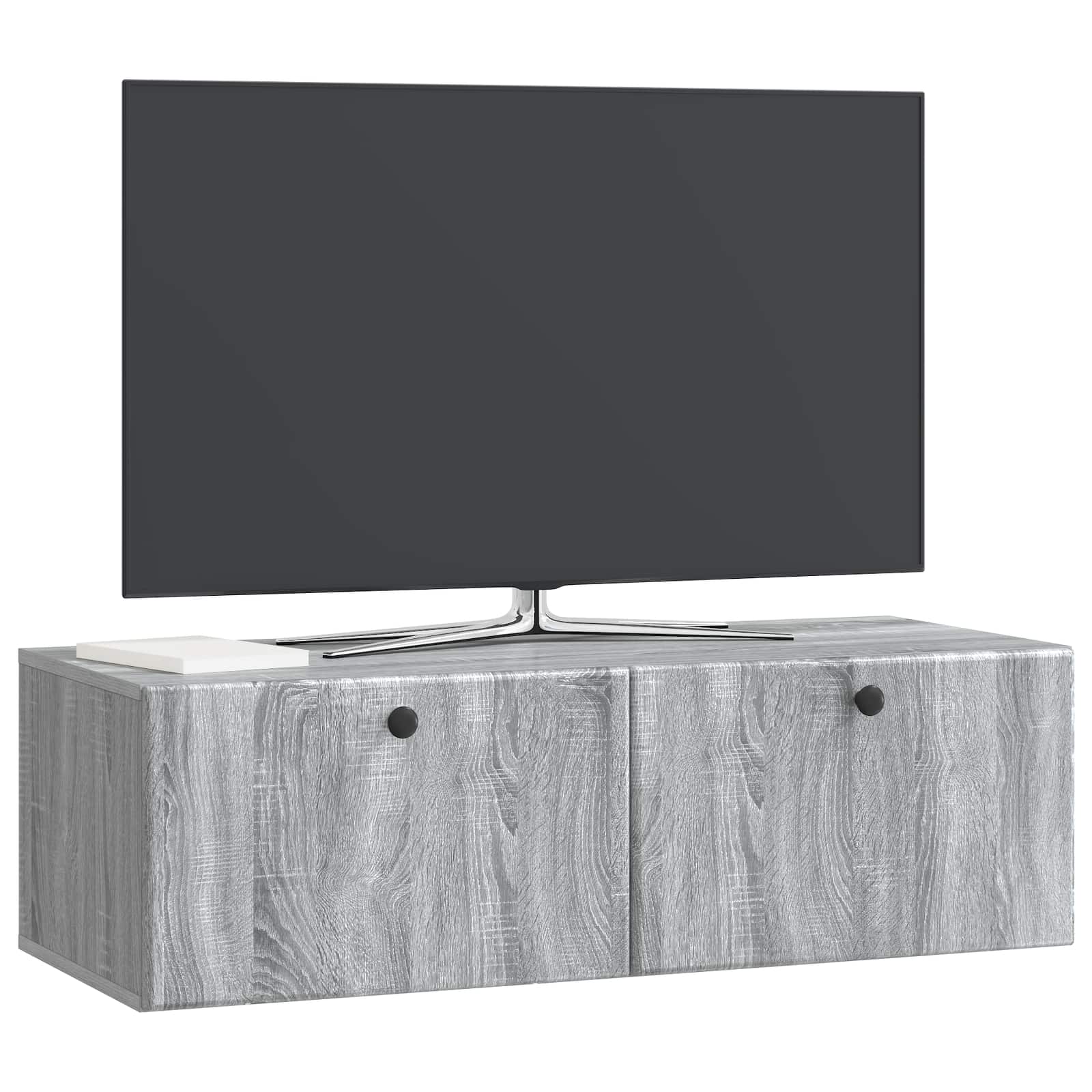 Wandbeugel TV-kast Grijs sonoma 98 x 41 x 30 cm Bewerkt hout
