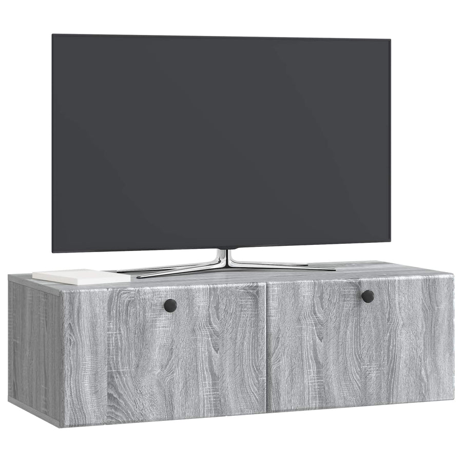 Wandbeugel TV-kast Grijs sonoma 98 x 41 x 30 cm Bewerkt hout