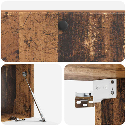 Wandbeugel TV-kast Oud hout 98 x 41 x 30 cm Bewerkt hout