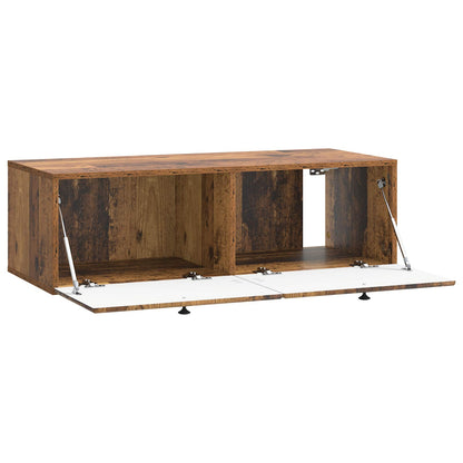 Wandbeugel TV-kast Oud hout 98 x 41 x 30 cm Bewerkt hout