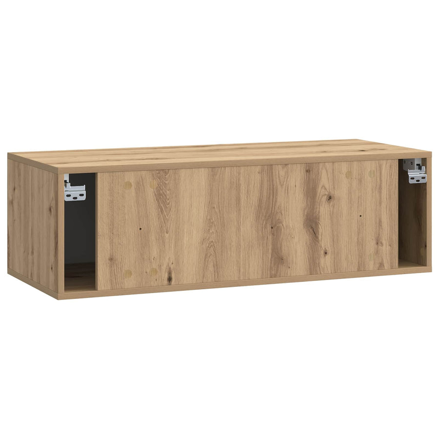 Wandbeugel TV-kast Artisanaal eiken 98 x 41 x 30 cm