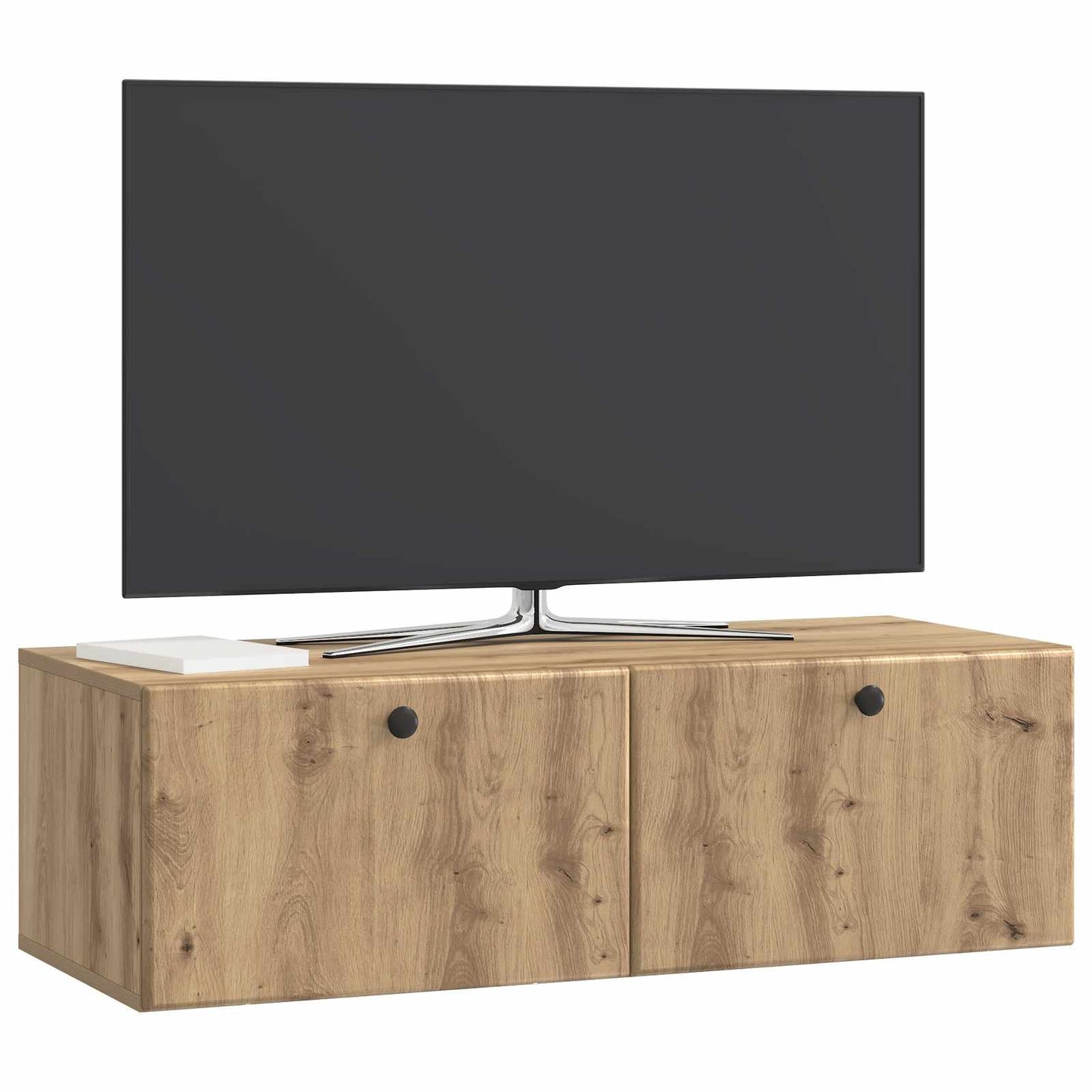 Wandbeugel TV-kast Artisanaal eiken 98 x 41 x 30 cm
