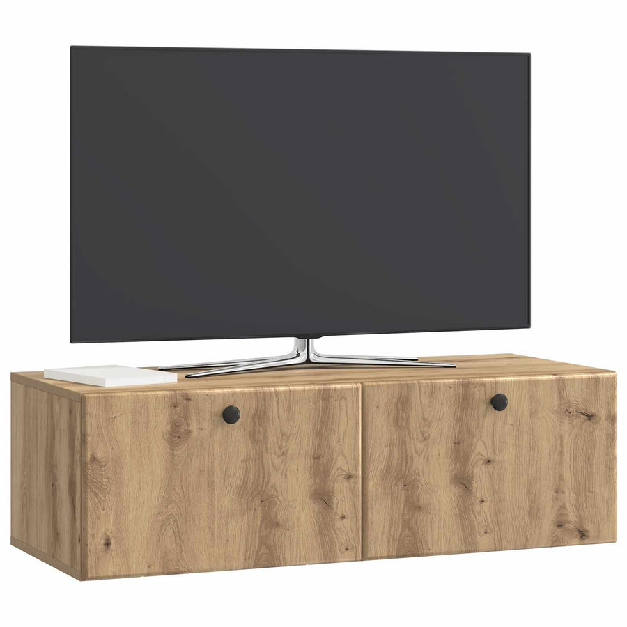 Wandbeugel TV-kast Artisanaal eiken 98 x 41 x 30 cm