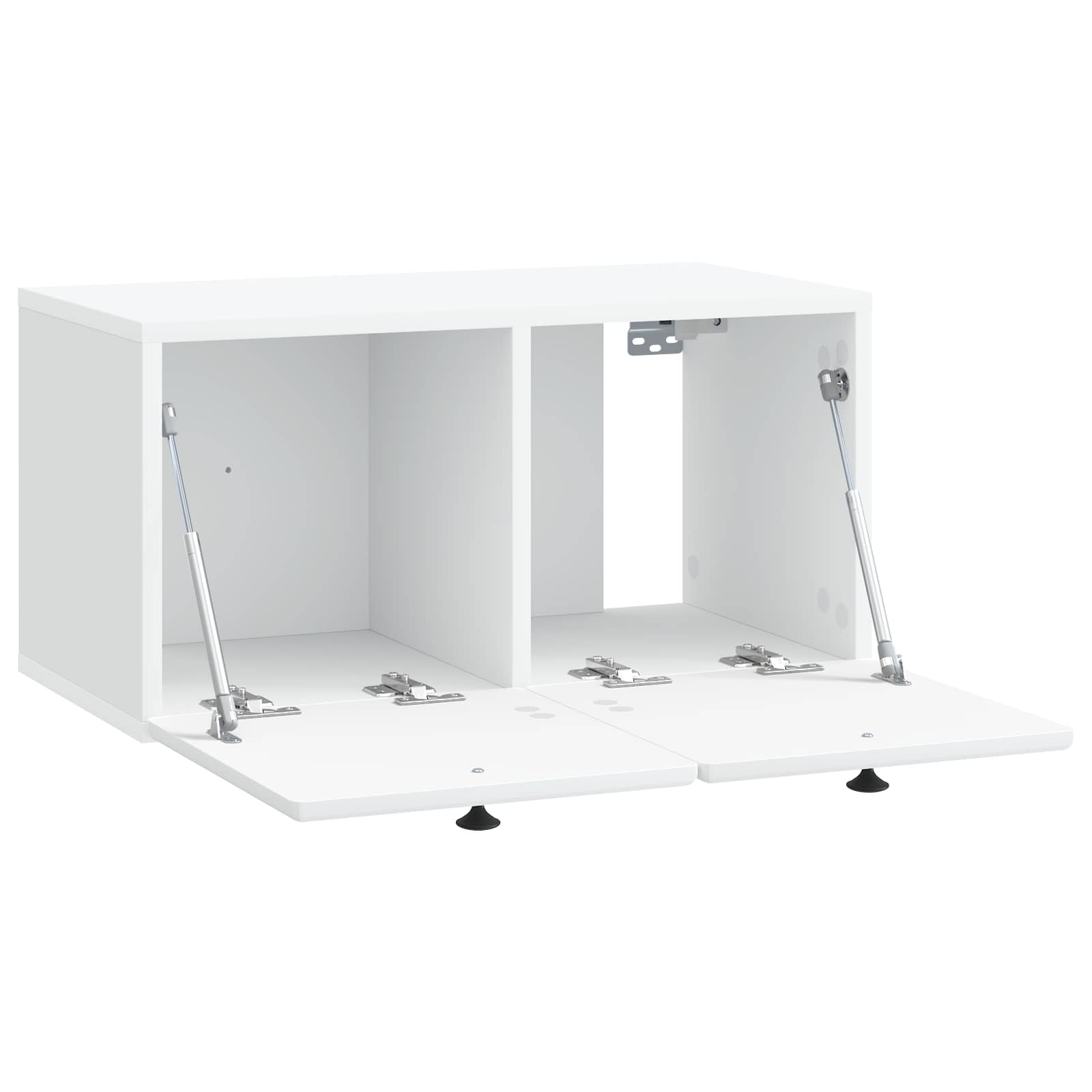 Wandbeugel TV-kast 59,5 x 31 x 30 cm Wit Bewerkt hout