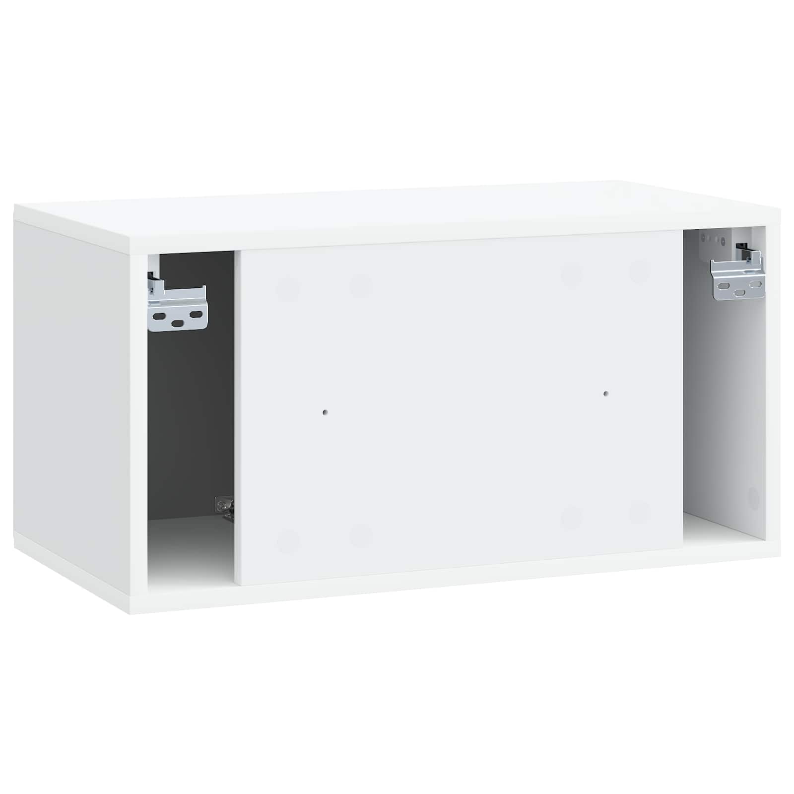 Wandbeugel TV-kast 59,5 x 31 x 30 cm Wit Bewerkt hout