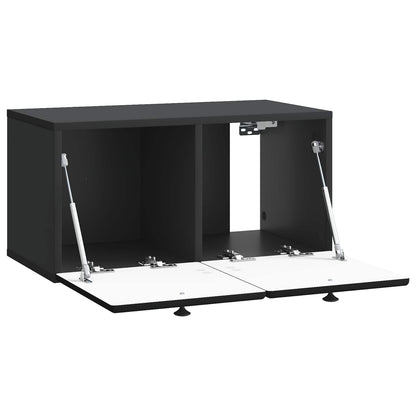 Wandbeugel TV-kast Zwart 59,5 x 31 x 30 cm Bewerkt hout