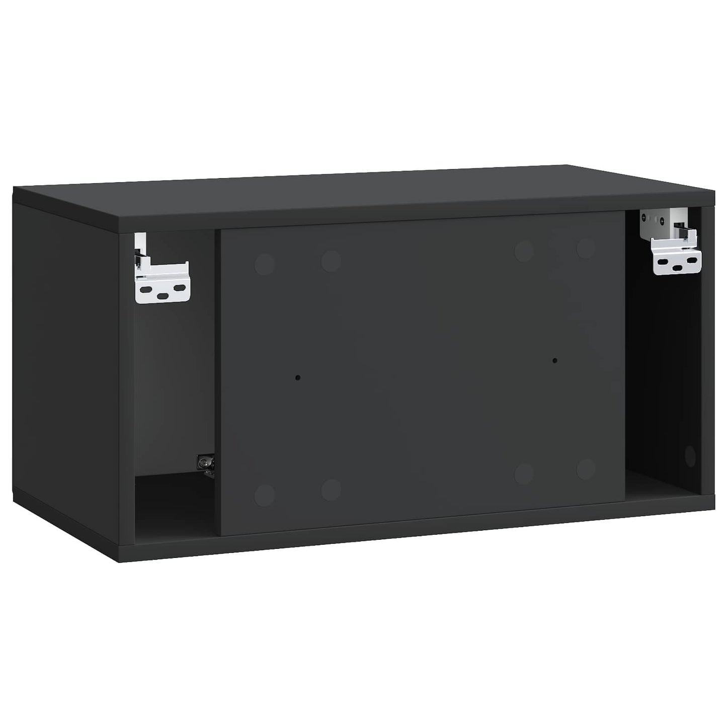 Wandbeugel TV-kast Zwart 59,5 x 31 x 30 cm Bewerkt hout