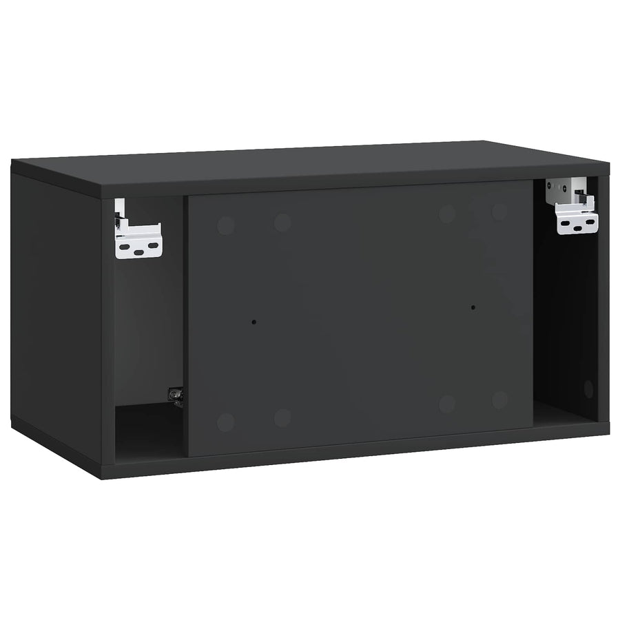 Wandbeugel TV-kast Zwart 59,5 x 31 x 30 cm Bewerkt hout