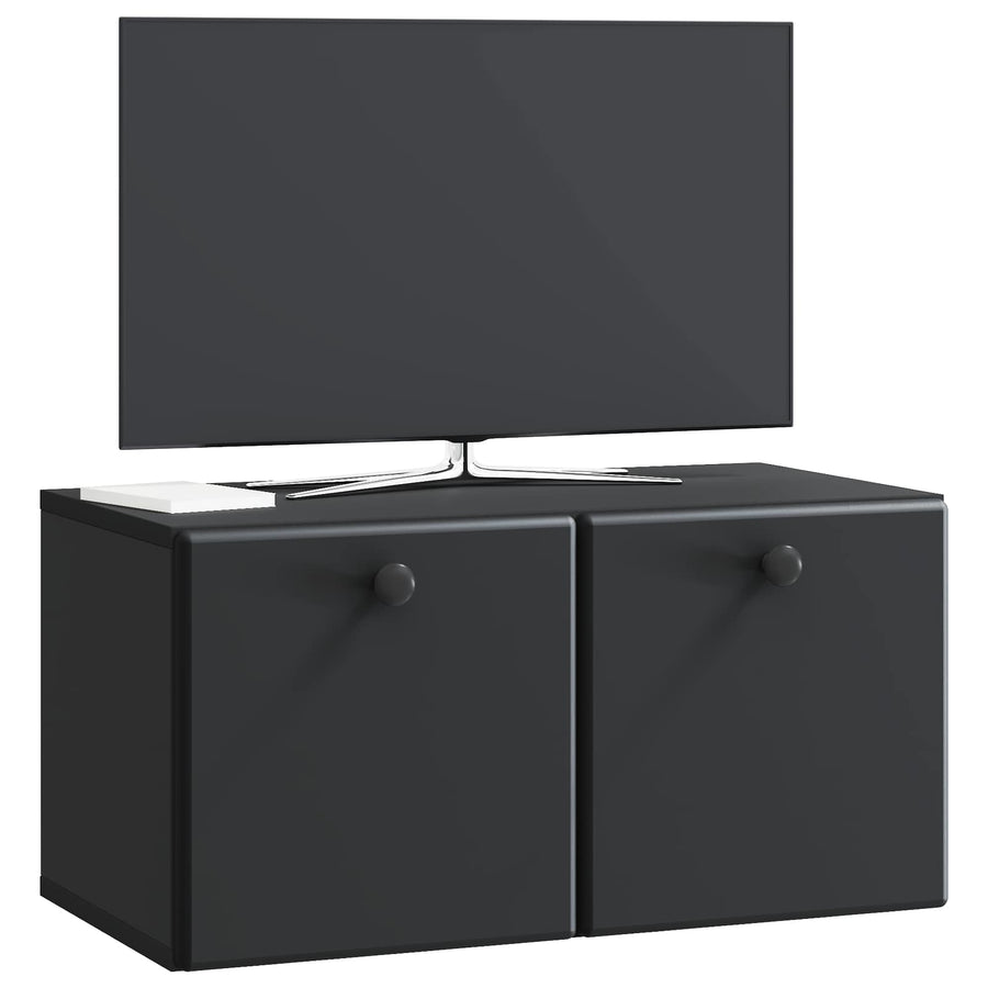 Wandbeugel TV-kast Zwart 59,5 x 31 x 30 cm Bewerkt hout