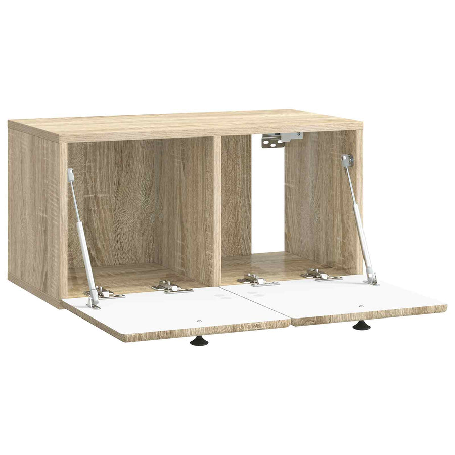 Wandbeugel TV-kast Sonoma Eiken 59,5 x 31 x 30 cm Bewerkt hout