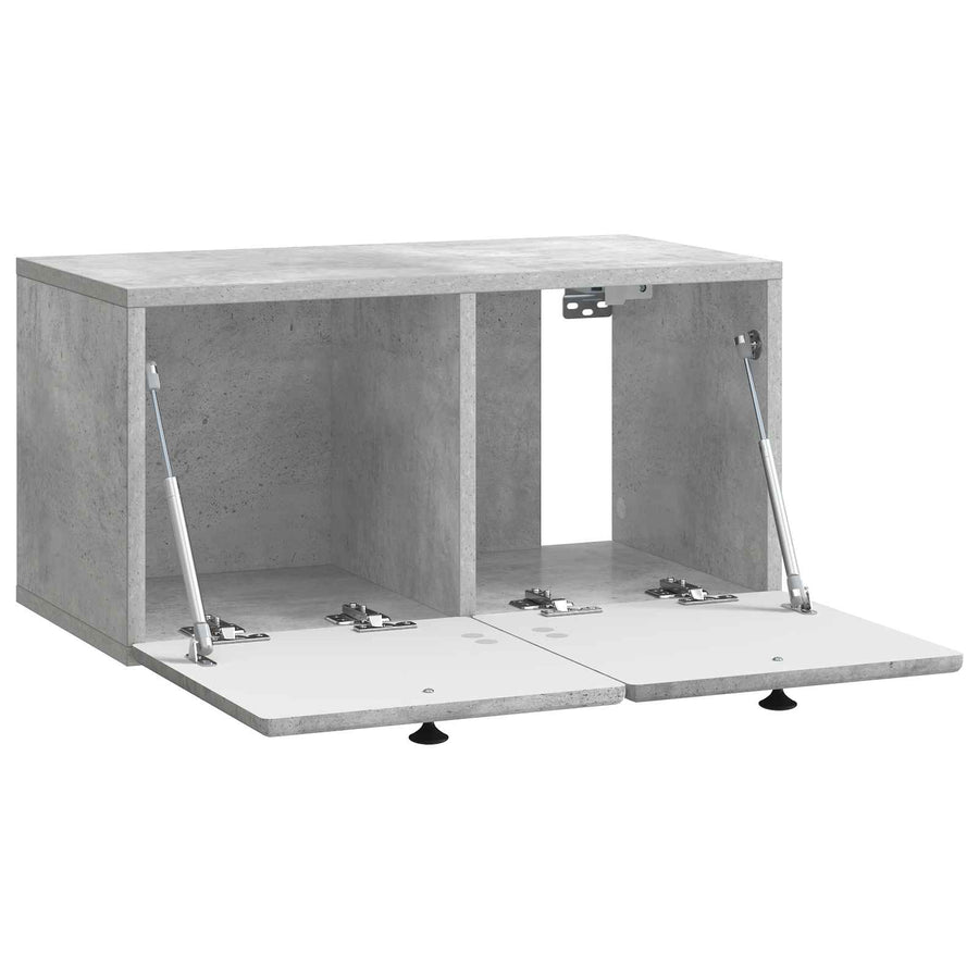 Wandbeugel TV-kast Betongrijs 59,5 x 31 x 30 cm Bewerkt hout