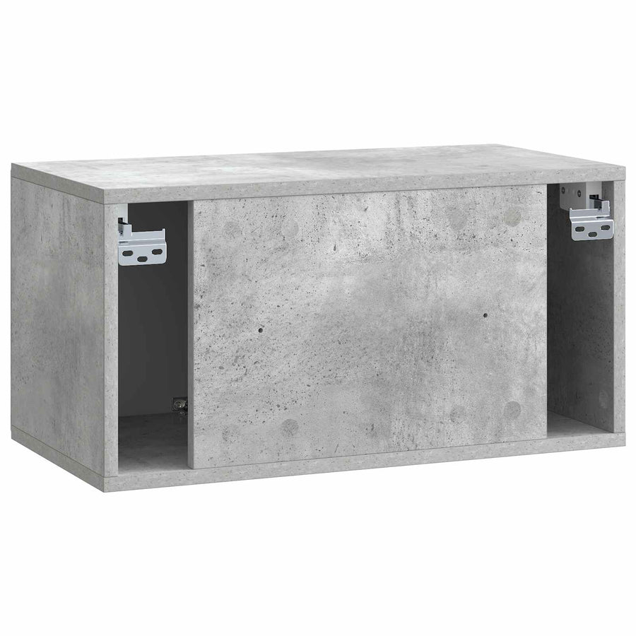 Wandbeugel TV-kast Betongrijs 59,5 x 31 x 30 cm Bewerkt hout