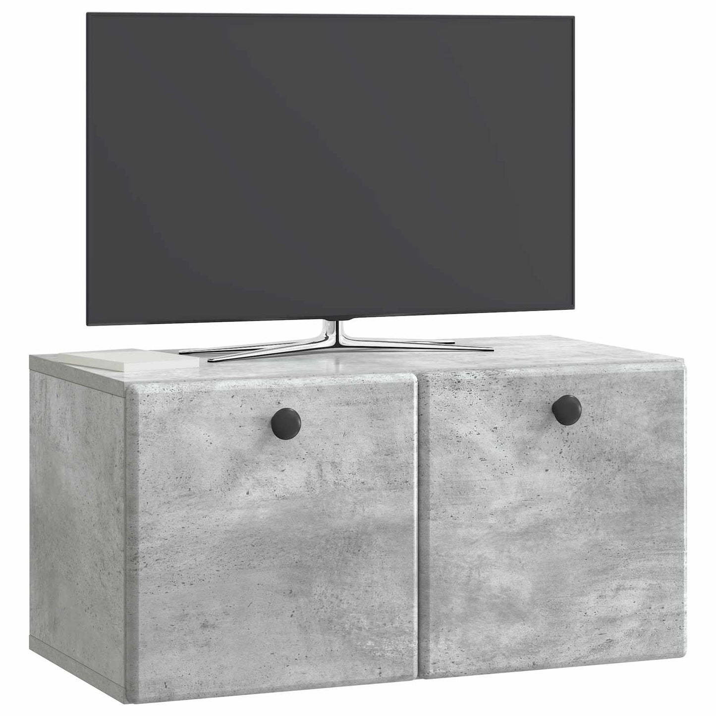 Wandbeugel TV-kast Betongrijs 59,5 x 31 x 30 cm Bewerkt hout