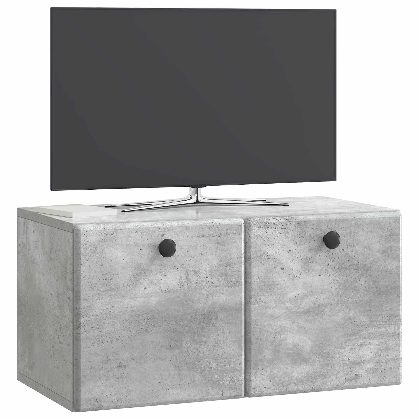 Wandbeugel TV-kast Betongrijs 59,5 x 31 x 30 cm Bewerkt hout