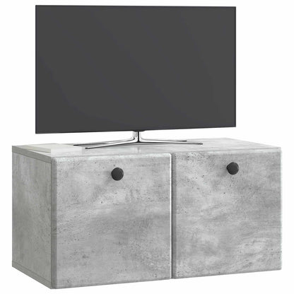 Wandbeugel TV-kast Betongrijs 59,5 x 31 x 30 cm Bewerkt hout