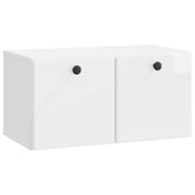 Wandkast 59,5x31x30 cm hoogglans wit bewerkt hout