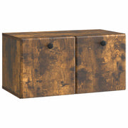 Tv-kast 59,5x31x30 cm bewerkt hout gerookt eiken