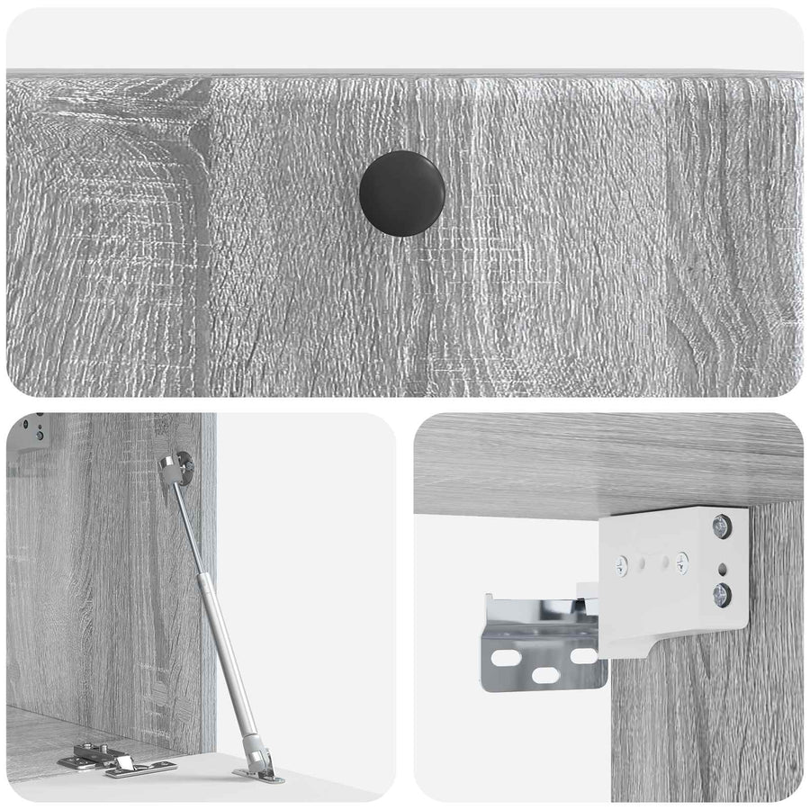 Wandbeugel TV-kast Grijs sonoma 59,5 x 31 x 30 cm Bewerkt hout