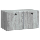 Wandkast tv-meubel 59,5x31x30 cm grijs sonoma bewerkt hout