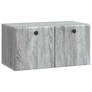 Wandkast tv-meubel 59,5x31x30 cm grijs sonoma bewerkt hout