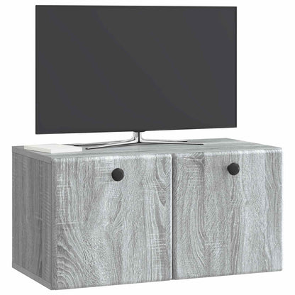 Wandbeugel TV-kast Grijs sonoma 59,5 x 31 x 30 cm Bewerkt hout