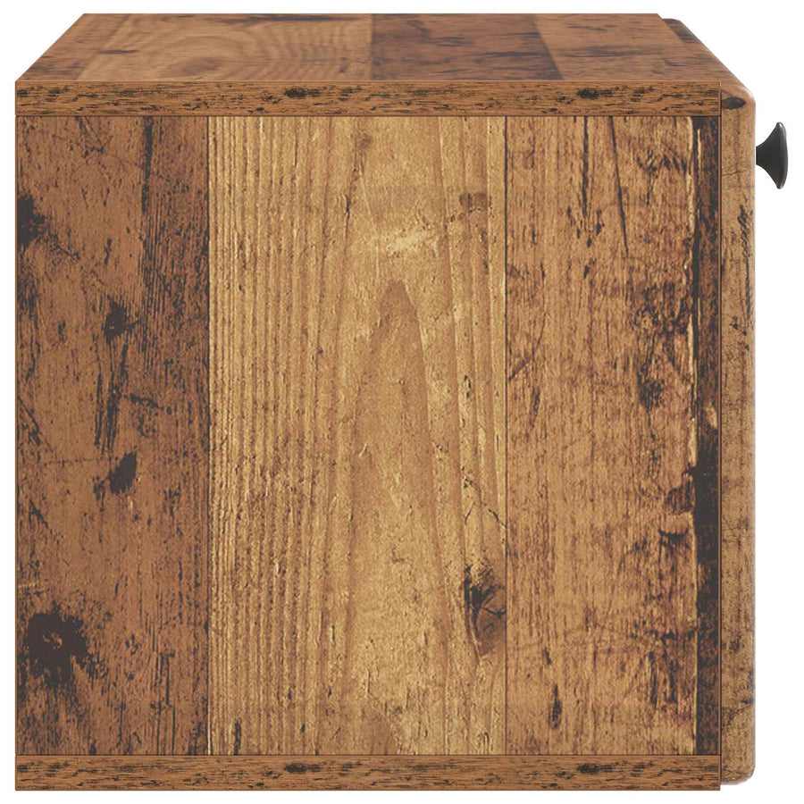 Wandbeugel TV-kast 59,5 x 31 x 30 cm Oud hout Bewerkt hout