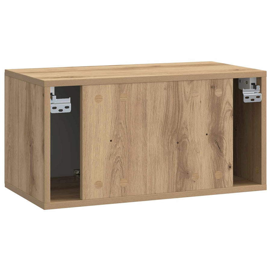 Wandbeugel TV-kast Artisanaal eiken 59,5 x 31 x 30 cm