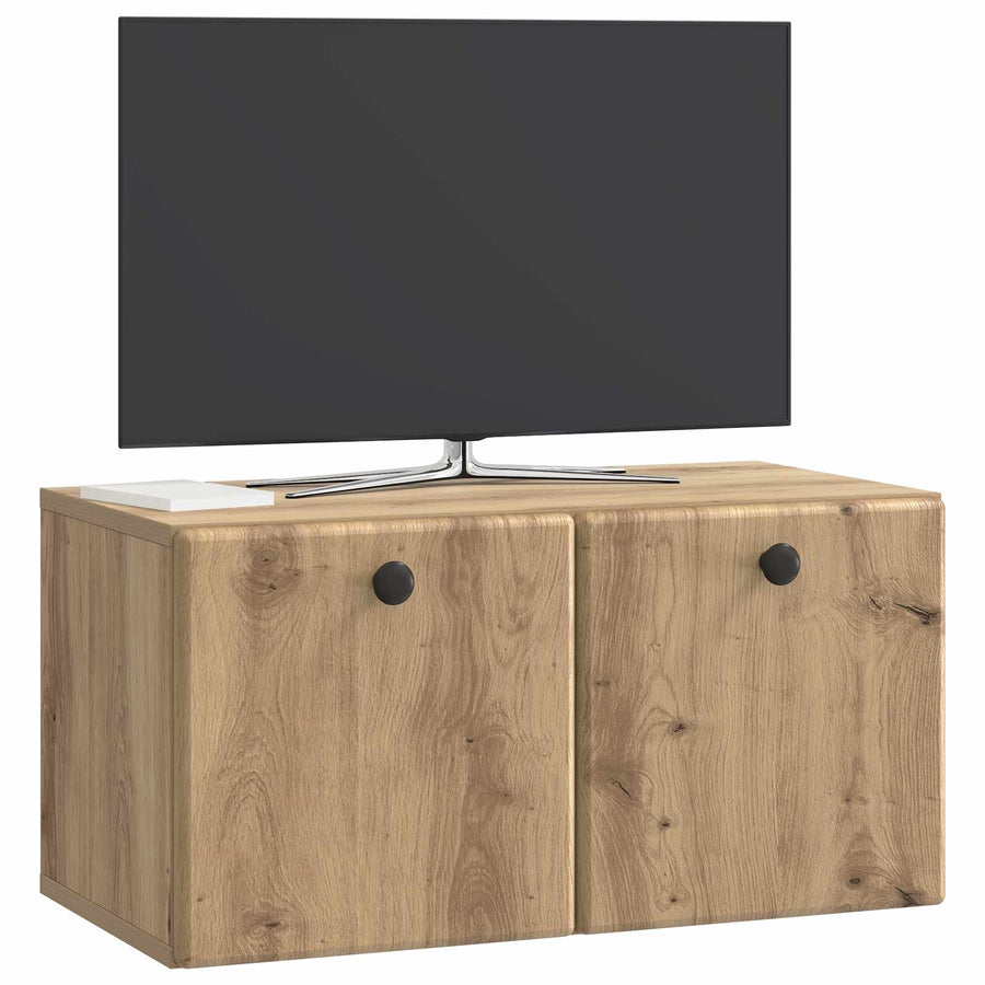 Wandbeugel TV-kast Artisanaal eiken 59,5 x 31 x 30 cm