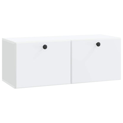 Wandbeugel TV-kast 78,5 x 31 x 30 cm Wit Bewerkt hout