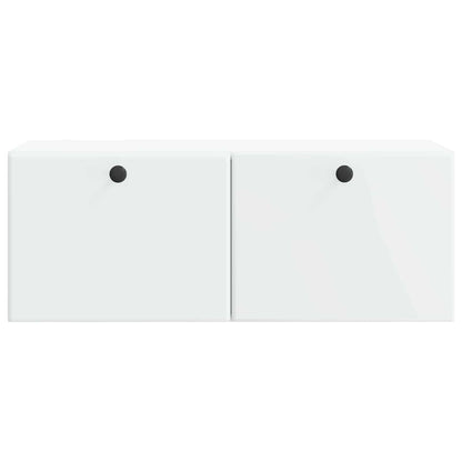 Wandbeugel TV-kast 78,5 x 31 x 30 cm Wit Bewerkt hout