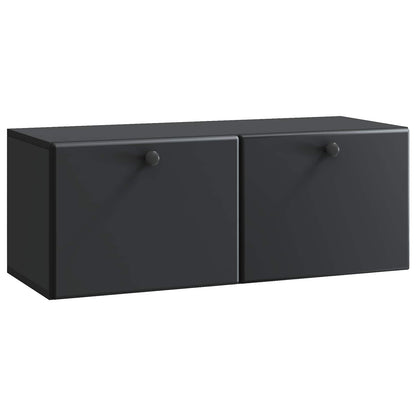 Wandbeugel TV-kast Zwart 78,5 x 31 x 30 cm Bewerkt hout
