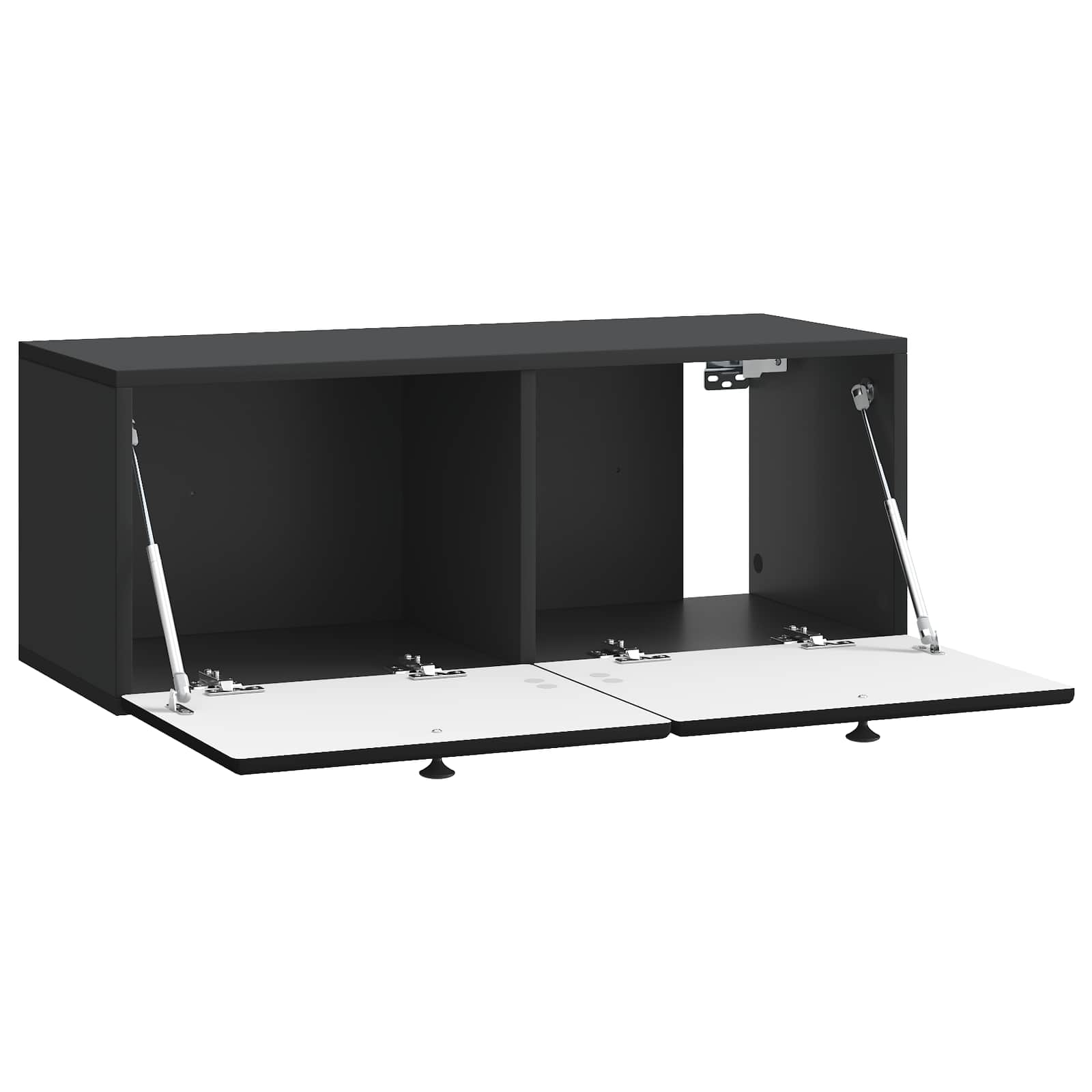 Wandbeugel TV-kast Zwart 78,5 x 31 x 30 cm Bewerkt hout