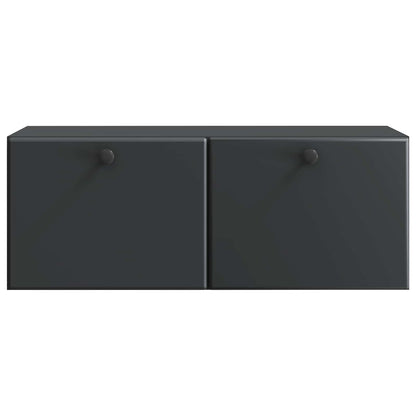 Wandbeugel TV-kast Zwart 78,5 x 31 x 30 cm Bewerkt hout