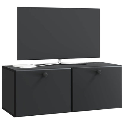 Wandbeugel TV-kast Zwart 78,5 x 31 x 30 cm Bewerkt hout
