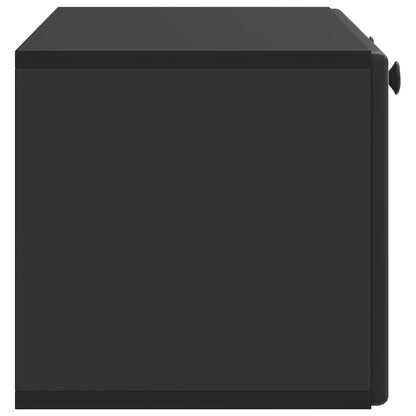 Wandbeugel TV-kast Zwart 78,5 x 31 x 30 cm Bewerkt hout