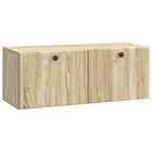 Wandkast TV 78,5x31x30 cm bewerkt hout Sonoma eiken