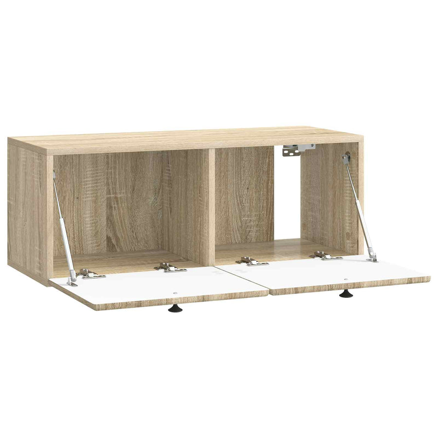 Wandbeugel TV-kast Sonoma Eiken 78,5 x 31 x 30 cm Bewerkt hout
