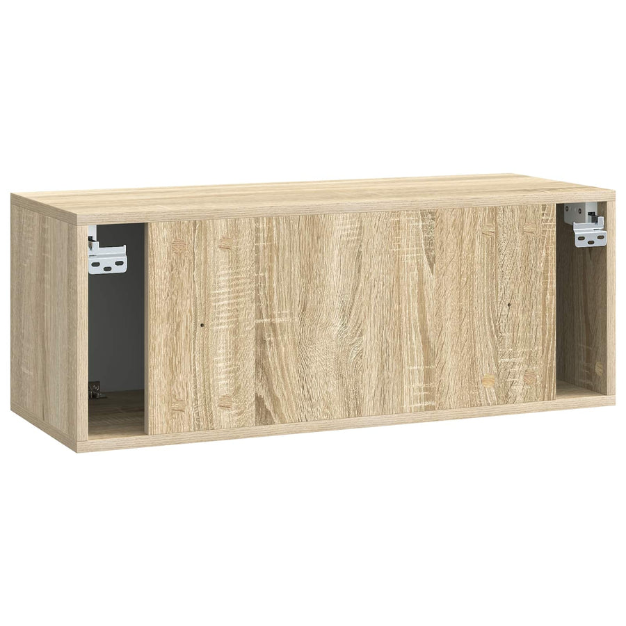 Wandbeugel TV-kast Sonoma Eiken 78,5 x 31 x 30 cm Bewerkt hout