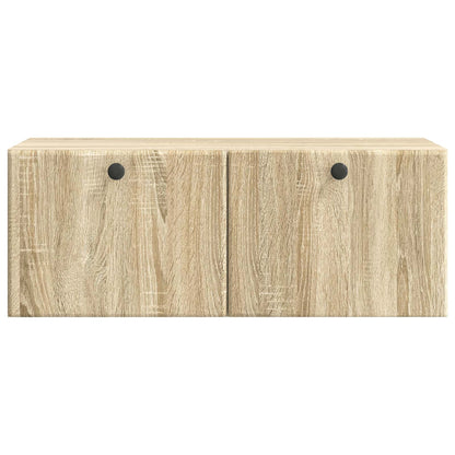 Wandbeugel TV-kast Sonoma Eiken 78,5 x 31 x 30 cm Bewerkt hout